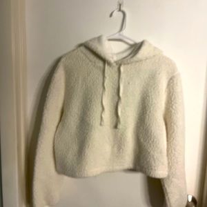 Fleece hoodie. cozy for home and out.